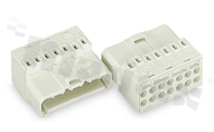 Plug; with PE contact plate possibility; without PE contact; 4-track; gray
