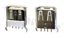 Markowe gniazdo; 1 x port typu A; USB 2.0; pionowe; biały izolator