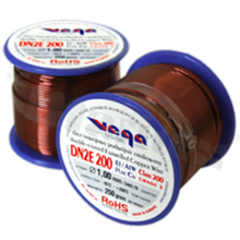 Insulated winding wire; with two layers of enamel insulation; diameter 1.00mm; SWG 19; -65+200 deg.C; 35m; 250g.