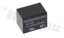 Przekaźnik elektromagnetyczny; prąd znamionowy 1A; napięcie cewki 12VDC; pojedynczy styk przełączny (1C); 1A/30VDC; 1A/125VAC