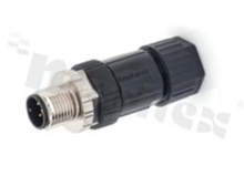 Wtyk M12; kodowanie A; 4-stykowy; męski; 4A; prosty; na kabel; skręcany; IP67