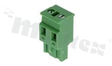 Pluggable terminal block; 7.50mm pitch; 2-ways; female; for wire 2.50mm2(28-12AWG); wire insertion direction 90° to plug-in direction; p.bronze contacts; brass cage; UL 300V/15A TUV 400V/10A