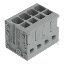 Listwa zaciskowa do PCB; przewód-płytka; na przewód 0.2 - 6.0 mm2 (24-10AWG); raster 5.0 mm; 2-torowa.; kąt ułożenia przewodu względem płytki: 90; Push-in; szary; 300V/26A