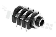 Connector: Jack 6.3mm; socket; female; mono; ways: 2; angled 90st.