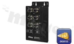 Switch przemysłowy kolejowy PoE; niezarządzalny; norma kolejowa EN50155; 4 porty 10/100Base-T(X) PoE; 1 port 10/100Base-T(X); złącza M12; ; WYCOFANY Z PRODUKCJI