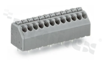 Listwa zaciskowa do PCB; w rastrze 3.50mm; 3-torowa; przycisk; na przewód 0.20-1.50mm2 (24-16 AWG); ze stykiem sprężynowym; szara; UL: 300V/8A