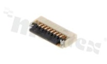 ZIF connector for FFC/FPC; pitch 0.50mm; 8-contacts; SMD; side entry; downside contacts