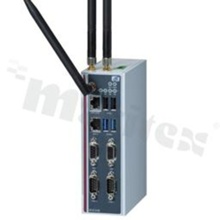 Industrial FanlessComputer;CE; FCC; IP40; IntelCeleron N3060 or N3160; RAM to 8 GB; 2xCOM; 2xUSB 2.0; 2xUSB 3.0;  2xLAN (1xPoE); VGA; DIOx8; 2x mPCIe; SIMslot; SATA 2.5". mSATA; 3x antena; oper. temperature -20+60C; supply 12-24V DC
