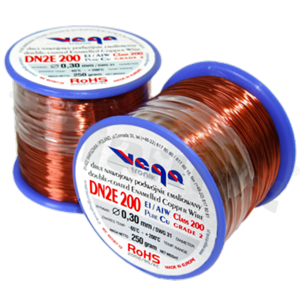 Insulated winding wire; with two layers of enamel insulation; diameter 0.30mm; SWG 31; -65+200 deg.C; 403m; 250g.
