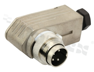 Plug C091D series; 7 pins; male; right-angle; field installable (screw); for wire 4-6mm2; solder; contact plating: silver plated; IP67