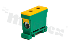 Din rail terminal block; through; 2-terminal for wire 2,5-16mm2; screw-type;blue