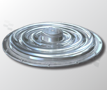 Lens for LED high power; angle: 60 degrees ; Number of LEDs: 150; Dimensions: diameter 300.00mm; Height: 38.86mm; material: PC; Fastening: screw