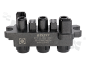 Złącze pływające;do magazynowania energii;crimp;zasilające i sygnałowe;żeńskie;3 pin(25mm2) + 12 pin(0.5mm2); 1000V/120A (3 pin); 60V/5A (12pin); czarne