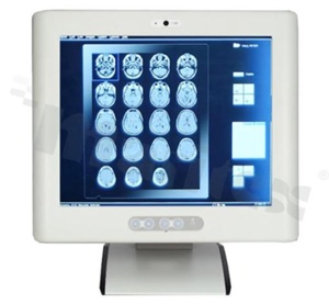 Fanless medicalComputer 17'' TFT; EN60601; socket rPGA988B for processors IntelCore i3/i5/i7; 1xCOM; 2x LAN; 4x USB; PCI/PCIe