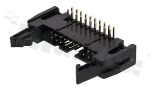 Złącze do PCB, w rastrze 2.54mm; 20-stykowe; montaż: THT; męskie; kątowe
