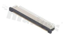 Złącze ZIF do PCB; w rastrze 1.00mm; 30-stykowe; montaż: SMD; poziome; górny kontakt