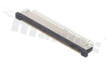 ZIF Connector CF25401D0R0-05, 0.5mm, horizontal, 40 downside contacts, RoHS/2000/