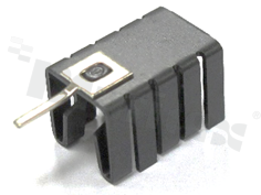 Heatsink; moulded TO-220; TO-262 19x12.8x12.7mm; black; anodized aluminium AL5052; RoHS.