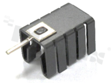 Heatsink; moulded TO-220; TO-262 19x12.8x12.7mm; black; anodized aluminium AL5052; RoHS.