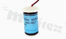 Electrochemical type oxygen gas sensor; lead-free; long life; range: 0-30% O2; response time: 60s; power: 0mW