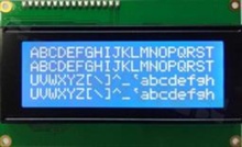 Display LCM; LCD character; 20x4; STN blue; LED backlight white; view angle 6:00; 