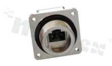 Socket RJ45, female, shielded, class 5E, screw, IP67