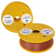 Przewód pojedynczy LGY/H05V-K; z wielodrutową miedzianą żyłą; czerwony/zielony; przekrój 0.75mm2; AWG 18; 500V; -40+105 st.C; 100m.