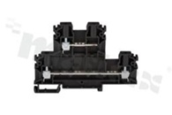 Installation terminal block; 2-level; 3-contacts; for wire 0,5-4mm2; screw terminal; black; Din rail; 1000v/32A