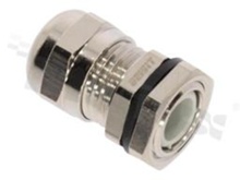 Cable gland PG07;nickel plated brass; PG07 3-6.5mm; Flat O-ring; with lock nut; for wrench 14