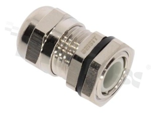 Cable gland PG07;nickel plated brass; PG07 3-6.5mm; Flat O-ring; with lock nut; for wrench 14