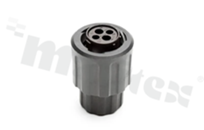 Standard Connector circular; male; straight; plug; end cap Sz 10 2+2 p