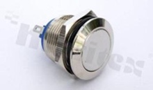 Push button switch; monostable; 19mm; screw terminals; nickled; IP65