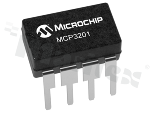 Przetworniki analogowo cyfrowe - ADC; MICROCHIP; MCP3201-CI/SN; SPI, Serial; 2.7 V - 5.5 V; Surface Mount; 1