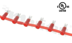 Flat connector; female; 2.8mm; 0.5mm; for wire AWG22-16(0.5-1.5mm2 wire); brass; insulation half; Imax= 10A