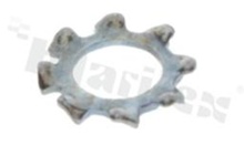 Podkładka ząbkowana M2.5; DIN6797A; ocynk ZN.