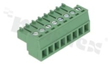 Listwa zaciskowa rozłączalna; w rastrze 3.81mm; 8-torowa; żeńska; na przewód 1.5mm2 (28-16AWG); kierunek wtykania równoległy do osi przewodu; styki z fosforobrązu; mosiężna klatka przewodu; UL 300V/8A