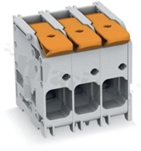 Złącze do PCB;4 torowa; 4 zaciskowa; na przewód 0,75-16mm2; raster 10mm; dźwignia; Pish-in Cage Clamp®;600V/66A