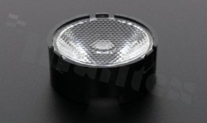Soczewka do diod LED high power; kąt rozsyłu: 13 stopni FWHM; ilość diod: 1; rozmiar: okrąg 22.2mm; wysokość: 10.7mm; rodzaj materiału: PMMA; sposób mocowania: klej; ramka