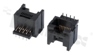 Gniazdo RJ45; 8-stykowe; montaż: THT; dolne; gabaryt 8; grubość pokrycia 6u" Au