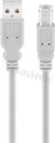 USB cable standard USB 2.0 Hi-Speed; A male->B male; black; 28/24AWG; 1.8m; white