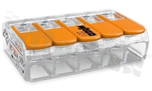 Installation quick splice; 5-ways; spring clamp; wire cross section 0.2-4mm2; UL: 20A/600V