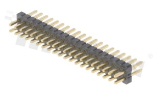 Pin Header; pitch 1.27mm; 2x20 pins; assembly: THT; male; straight; double row