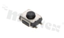 Przełącznik Tact Switch; SMD; wymiary korpusu 3x4.65; h=1.87mm; pionowy; o sile nacisku 160gf; przycisk okrągły