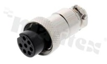 Microphone plug; 7 contacts; Female; straight; for cable