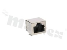 Socket RJ45; 8-contacts; SMD; side entry; shielded; size 8; 3u" Au