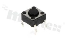 Przełącznik Tact Switch; THT; wymiary korpusu 6.0x6.0; h=4.3mm; pionowy; o sile nacisku 160gf; przycisk okrągły
