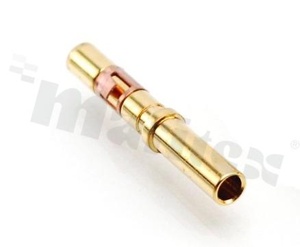 Female pin, contact size 16, gold flash, crimped, for wire 0.75-1.5mm2, AWG18-16