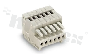 Listwa zaciskowa rozłączalna; w rastrze 2.50mm; 2-torowa; żeńska; na przewód 0.50mm2 (28-20AWG); kierunek wtykania równoległy do osi przewodów; UL: 150V/4A