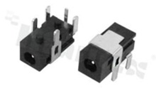 DC socket; male; angled; pin diameter 0.65mm; hole diameter 2.75mm; THT