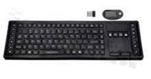 Klawiatura silikonowa bezprzewodowa; 105 klawiszy; touchpad; wymiary 418 x 133 x 16 mm